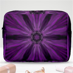 Pattern Purple Symmetry Dark Make Up Pouch (large) by Jancukart