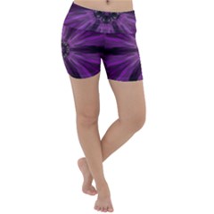 Pattern Purple Symmetry Dark Lightweight Velour Yoga Shorts by Jancukart