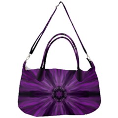 Pattern Purple Symmetry Dark Removal Strap Handbag