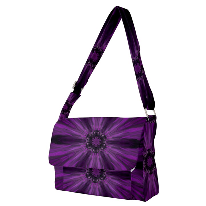 Pattern Purple Symmetry Dark Full Print Messenger Bag (M)