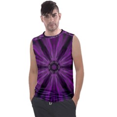 Pattern Purple Symmetry Dark Men s Regular Tank Top by Jancukart