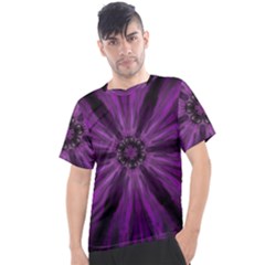 Pattern Purple Symmetry Dark Men s Sport Top