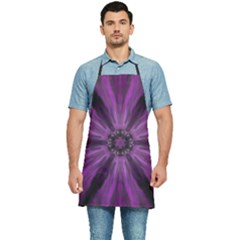 Pattern Purple Symmetry Dark Kitchen Apron by Jancukart