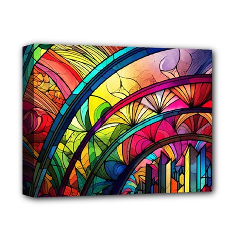 Stained Glass Window Deluxe Canvas 14  X 11  (stretched) by Jancukart