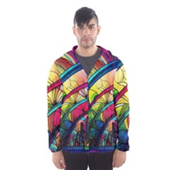 Stained Glass Window Men s Hooded Windbreaker by Jancukart