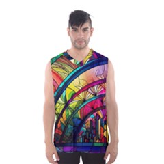 Stained Glass Window Men s Basketball Tank Top