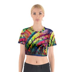 Stained Glass Window Cotton Crop Top by Jancukart