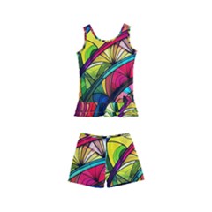 Stained Glass Window Kids  Boyleg Swimsuit