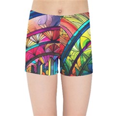 Stained Glass Window Kids  Sports Shorts