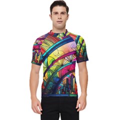 Stained Glass Window Men s Short Sleeve Rash Guard