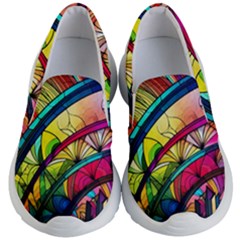 Stained Glass Window Kids Lightweight Slip Ons