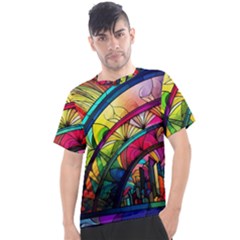 Stained Glass Window Men s Sport Top by Jancukart