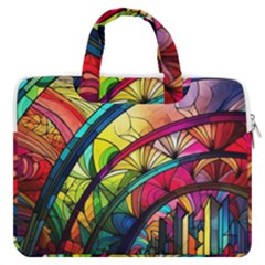 Stained Glass Window Macbook Pro 16  Double Pocket Laptop Bag 