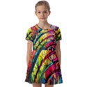 Stained Glass Window Kids  Short Sleeve Pinafore Style Dress View1