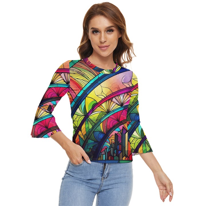 Stained Glass Window Bell Sleeve Top