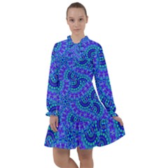 Background Pattern Geometric All Frills Chiffon Dress