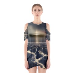 Apocalypse Armageddon Apocalyptic Shoulder Cutout One Piece Dress by Jancukart