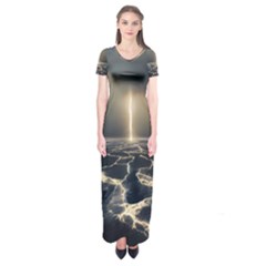 Apocalypse Armageddon Apocalyptic Short Sleeve Maxi Dress