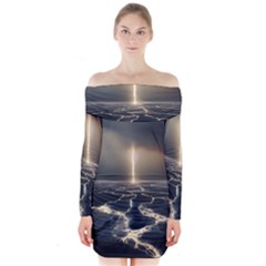 Apocalypse Armageddon Apocalyptic Long Sleeve Off Shoulder Dress