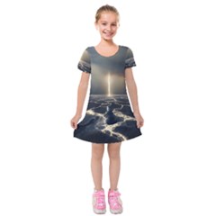 Apocalypse Armageddon Apocalyptic Kids  Short Sleeve Velvet Dress by Jancukart