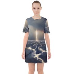 Apocalypse Armageddon Apocalyptic Sixties Short Sleeve Mini Dress by Jancukart