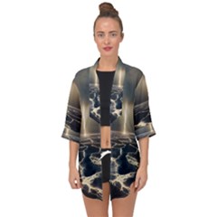 Apocalypse Armageddon Apocalyptic Open Front Chiffon Kimono