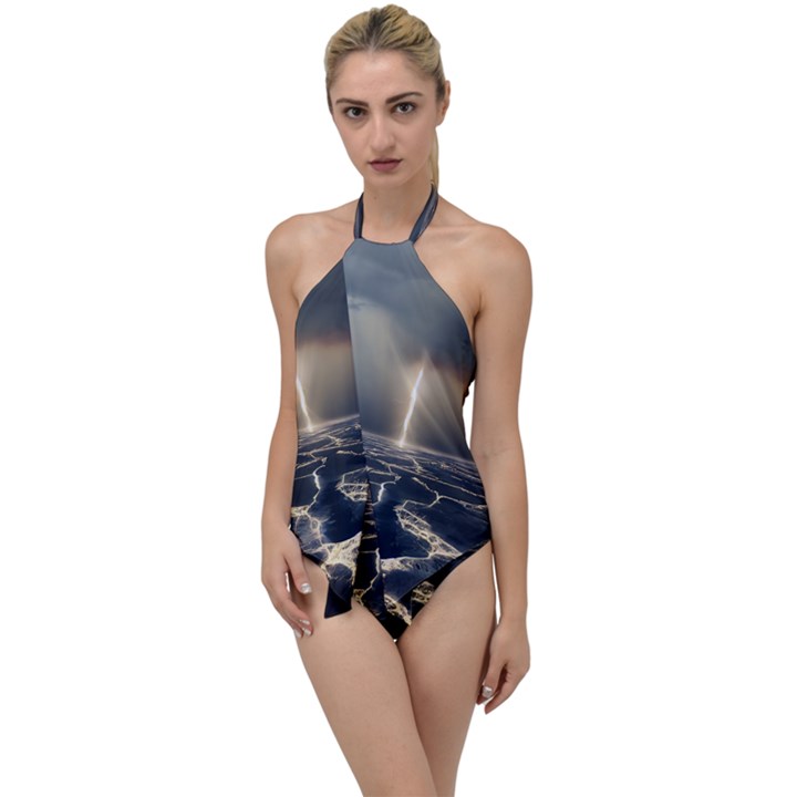 Apocalypse Armageddon Apocalyptic Go with the Flow One Piece Swimsuit