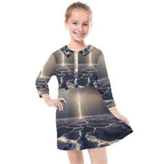 Apocalypse Armageddon Apocalyptic Kids  Quarter Sleeve Shirt Dress