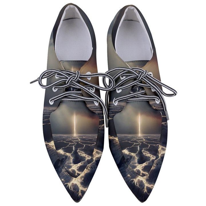 Apocalypse Armageddon Apocalyptic Pointed Oxford Shoes