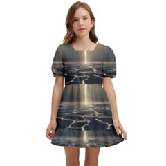 Apocalypse Armageddon Apocalyptic Kids  Short Sleeve Dolly Dress