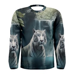 Tiger White Tiger Nature Forest Men s Long Sleeve Tee