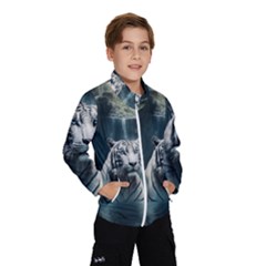 Tiger White Tiger Nature Forest Kids  Windbreaker