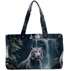 Tiger White Tiger Nature Forest Canvas Work Bag