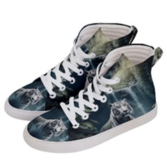 Tiger White Tiger Nature Forest Men s Hi-top Skate Sneakers