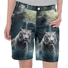 Tiger White Tiger Nature Forest Pocket Shorts