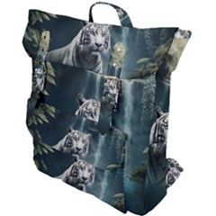 Tiger White Tiger Nature Forest Buckle Up Backpack