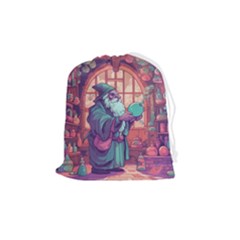 Fantasy Magic Magical Wizard Drawstring Pouch (medium) by Jancukart