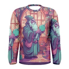 Fantasy Magic Magical Wizard Men s Long Sleeve Tee by Jancukart