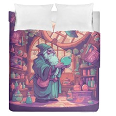 Fantasy Magic Magical Wizard Duvet Cover Double Side (queen Size)