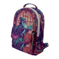 Fantasy Magic Magical Wizard Flap Pocket Backpack (large)