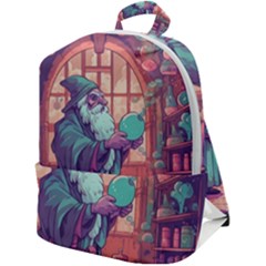 Fantasy Magic Magical Wizard Zip Up Backpack