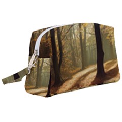 Autumn Nature Woodland Woods Trees Wristlet Pouch Bag (large) by Jancukart