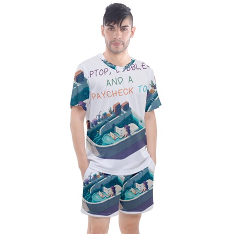 Bubble Entrepreneurship Men s Mesh Tee And Shorts Set by jami7ahm