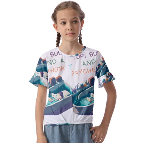 Bubble Entrepreneurship Kids  Cuff Sleeve Scrunch Bottom Tee by jami7ahm