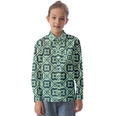 Pattern 8 Kids  Long Sleeve Shirt by GardenOfOphir