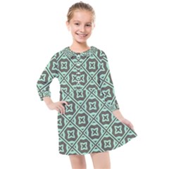 Pattern 11 Kids  Quarter Sleeve Shirt Dress by GardenOfOphir