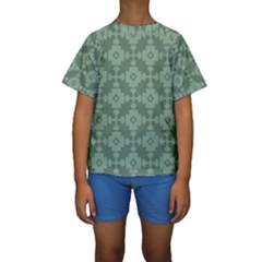 Sophisticated Pattern Kids  Short Sleeve Swimwear by GardenOfOphir