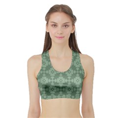 Sophisticated Pattern Sports Bra With Border by GardenOfOphir