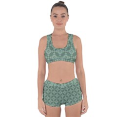 Sophisticated Pattern Racerback Boyleg Bikini Set by GardenOfOphir