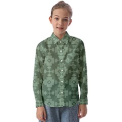 Sophisticated Pattern Kids  Long Sleeve Shirt by GardenOfOphir